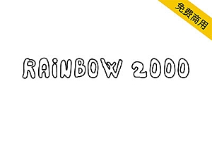【Rainbow 2000】手写风格英文字体,4种样式和152个字形