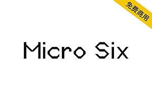 【Micro Six】免费英文字体,专为6pt大小设计,226个字形